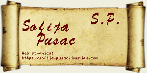 Sofija Pušac vizit kartica